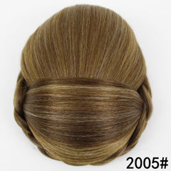 Synthetic Braided Hair Bun Updo Chignon Hairpiece