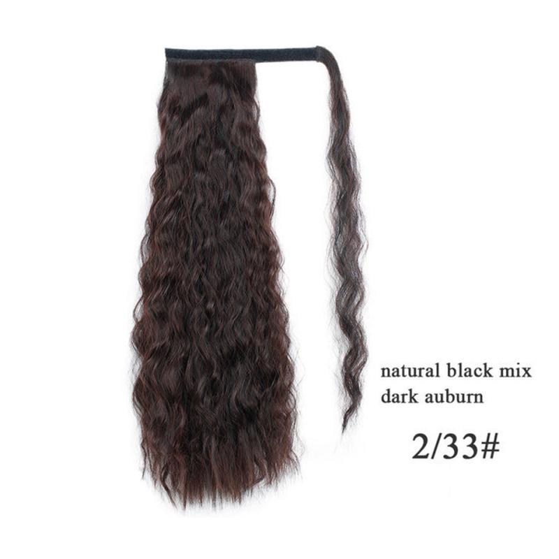 Long Wave Ponytail Wrap Around Synthetic Ponytail Curly Wave Clip In Hairpiece