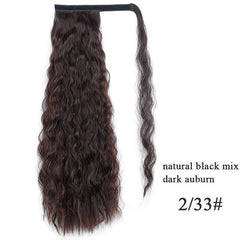 Long Wave Ponytail Wrap Around Synthetic Ponytail Curly Wave Clip In Hairpiece