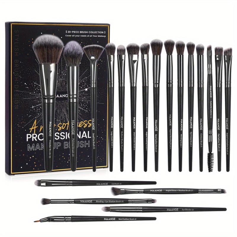 20pcs Makeup Brush Set Portable Case Foundation Powder Make Up Brushes Gift