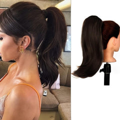Natural Straight Ponytail Extension Clip In Hairpiece