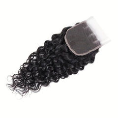 4x4 Water Wave Lace Closure 100% Human Hair Brazilian Curly Wave Closure