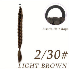 Synthetic Ponytail Extension Boxing Braids Chignon Tail 58cm Brown Braid