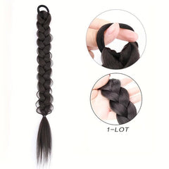 Synthetic Ponytail Extension Boxing Braids Chignon Tail 58cm Brown Braid
