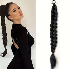 Synthetic Ponytail Extension Boxing Braids Chignon Tail 58cm Brown Braid