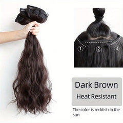 3pcs Set Long Wavy Clip In Curly Hair Extensions For Women