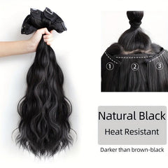 3pcs Set Long Wavy Clip In Curly Hair Extensions For Women