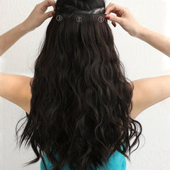 3pcs Set Long Wavy Clip In Curly Hair Extensions For Women