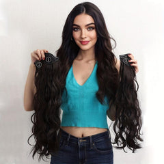 3pcs Set Long Wavy Clip In Curly Hair Extensions For Women