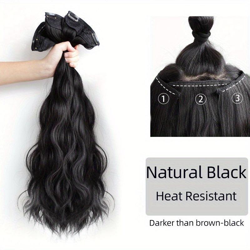 3pcs Set Long Wavy Clip In Curly Hair Extensions For Women