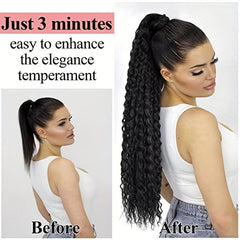 Curly Drawstring Ponytail Extension for Women - Afro Kinky Style