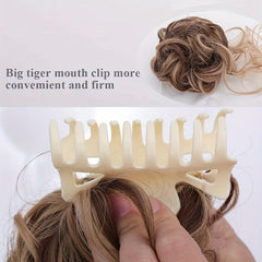 Messy Hair Bun Scrunchies Curly Wavy Chignon Extension Dark Brown