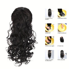 Long Curly Ponytail with Ribbon, Curly Ponytail