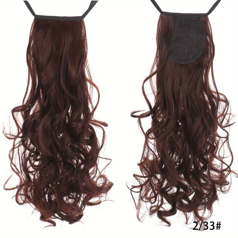 Long Curly Ponytail with Ribbon, Curly Ponytail