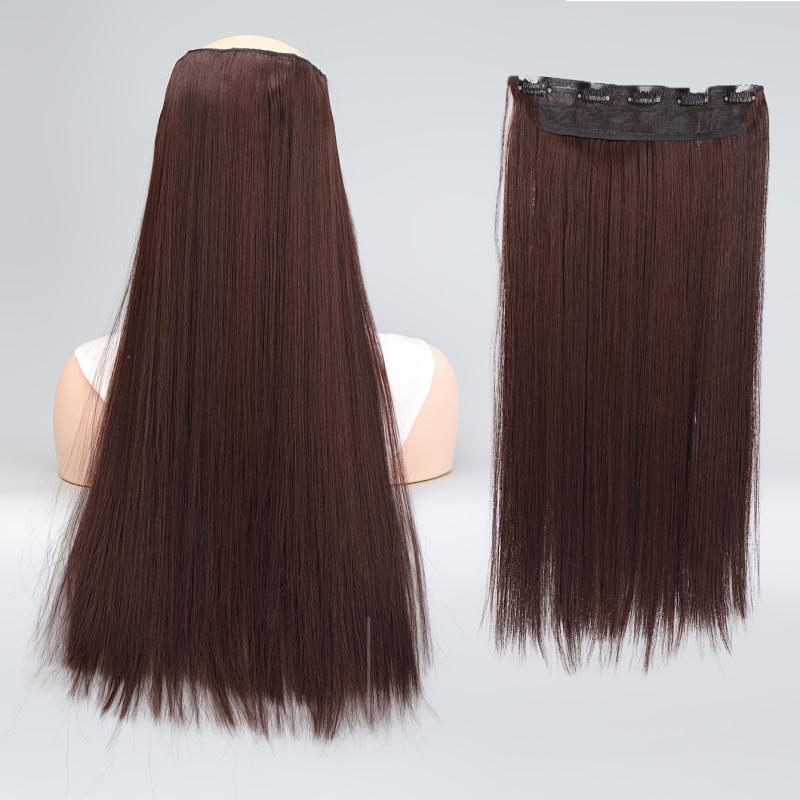 Natural Looking Long Straight 5 Clips Hair Extensions