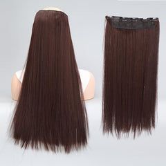 Natural Looking Long Straight 5 Clips Hair Extensions