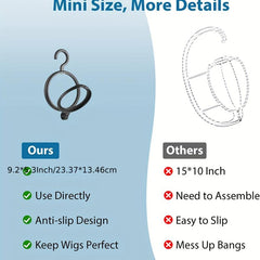 3pcs Hanging Wig Stand Portable Wig Hanger For Multiple Wigs
