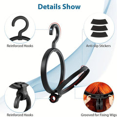 3pcs Hanging Wig Stand Portable Wig Hanger For Multiple Wigs