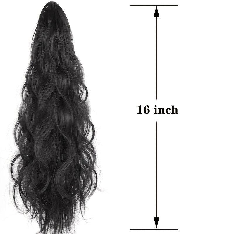 Curly Ponytail Extension Claw Clip Long Wavy Hairpieces Women's Natural Look