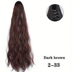 Curly Ponytail Extension Claw Clip Long Wavy Hairpieces Women's Natural Look