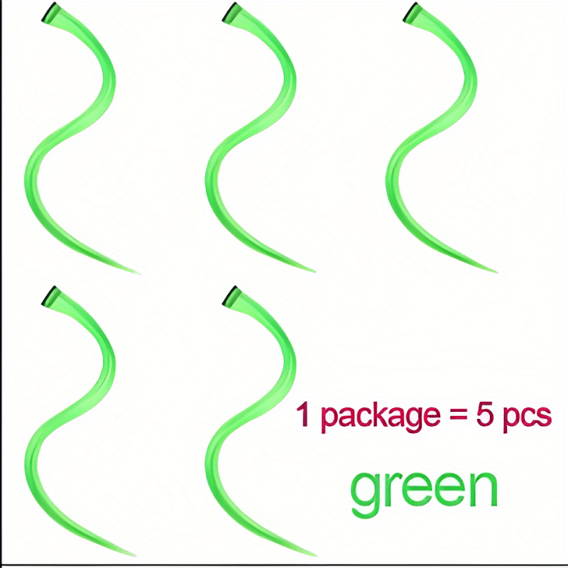 5pcs Straight Hair Extensions Clip-In Synthetic Heat Resistant Y2K Wig Pieces