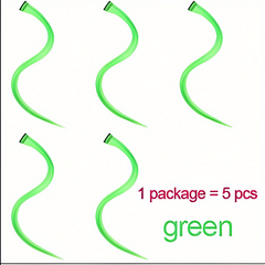 5pcs Straight Hair Extensions Clip-In Synthetic Heat Resistant Y2K Wig Pieces