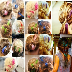 5pcs Straight Hair Extensions Clip-In Synthetic Heat Resistant Y2K Wig Pieces