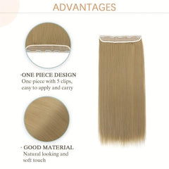 55 88 Cm 5 Clips In Long Straight Hair Extension 1 Pack 3 4 Full Head