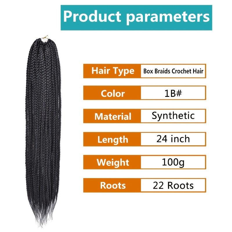 Crochet Box Braids Pre Looped Natural Crochet Hair Extension