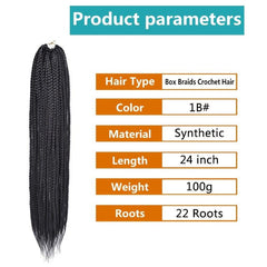 Crochet Box Braids Pre Looped Natural Crochet Hair Extension