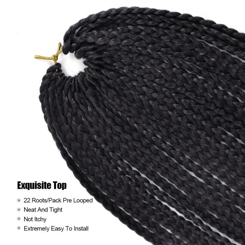 Crochet Box Braids Pre Looped Natural Crochet Hair Extension