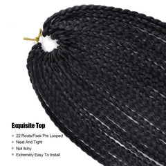 Crochet Box Braids Pre Looped Natural Crochet Hair Extension