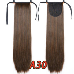 60 96 Cm Straight Hair Extensions Synthetic Clip In Ponytail Extensions
