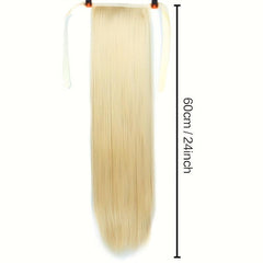 60 96 Cm Straight Hair Extensions Synthetic Clip In Ponytail Extensions