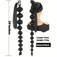 12 Cm Braided Bubble Ponytail Hair Extensions Long Wrap Around Ponytail