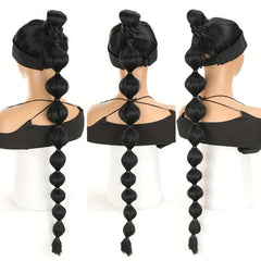 12 Cm Braided Bubble Ponytail Hair Extensions Long Wrap Around Ponytail