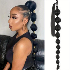 12 Cm Braided Bubble Ponytail Hair Extensions Long Wrap Around Ponytail