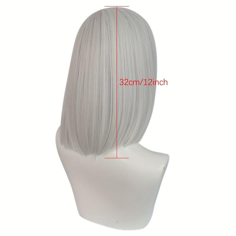 Short Silvery Anime Cosplay Wig for Party