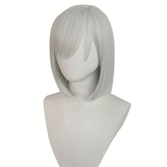 Short Silvery Anime Cosplay Wig for Party