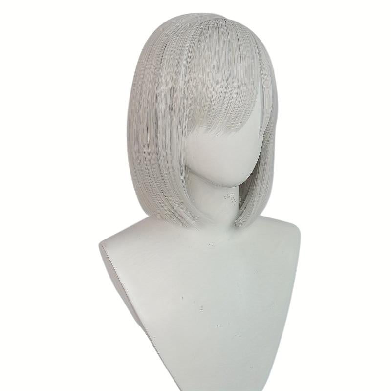 Short Silvery Anime Cosplay Wig for Party