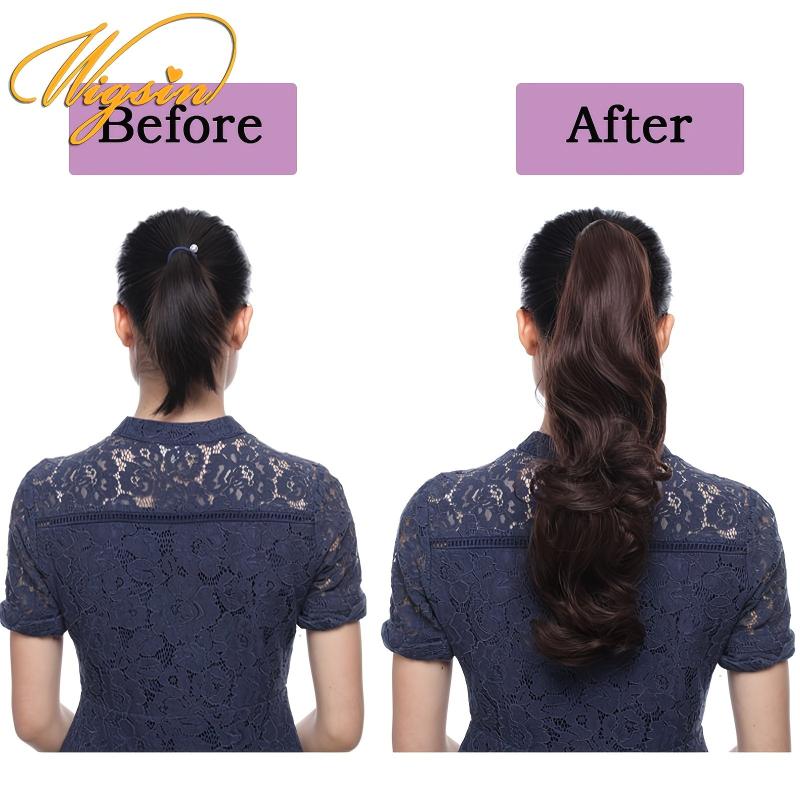 Blonde Wavy Curly Claw Ponytail Hair Extension