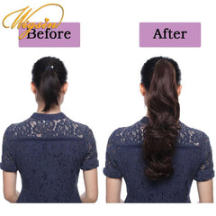 Blonde Wavy Curly Claw Ponytail Hair Extension