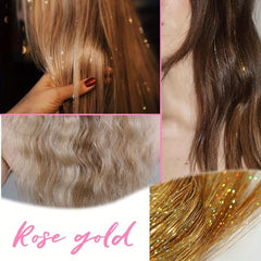Y2K Party Glitter Tinsel Hair Extensions 6pcs Set Sparkle Hair Accessories