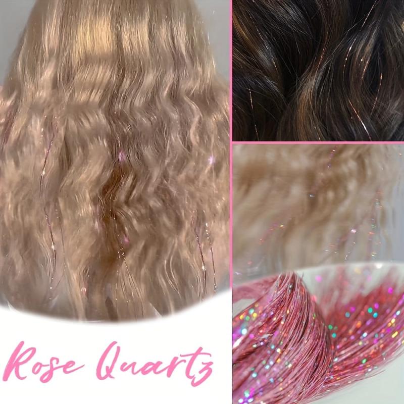 Y2K Party Glitter Tinsel Hair Extensions 6pcs Set Sparkle Hair Accessories