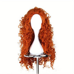 Orange Long Straight Synthetic Wig Heat Resistant for Halloween
