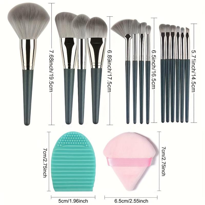 14pcs Makeup Brush Set with Travel Bag Professional Synthetic Brushes