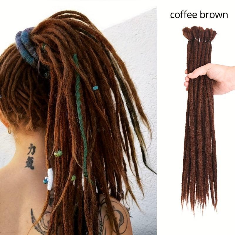 20 Synthetic Dreadlock Extensions Crochet Reggae Hair 10pcs Pack