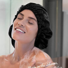 Silk Like Shower Cap for Virgin Hair Waterproof