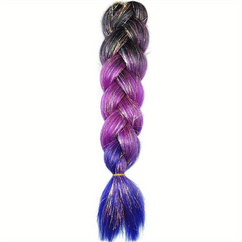 Colorful Jumbo Braiding Hair Extensions High Temperature Synthetic Fiber