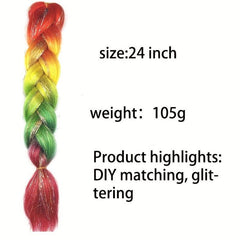 Colorful Jumbo Braiding Hair Extensions High Temperature Synthetic Fiber